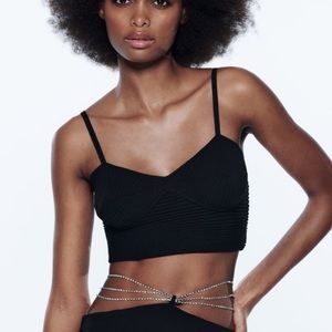 Shiny Chain Mini Skirt